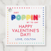 Pop IT Valentijn Kaarten, Happy Valentijnsdag Labe Bedankjes Labels (Voorkant)