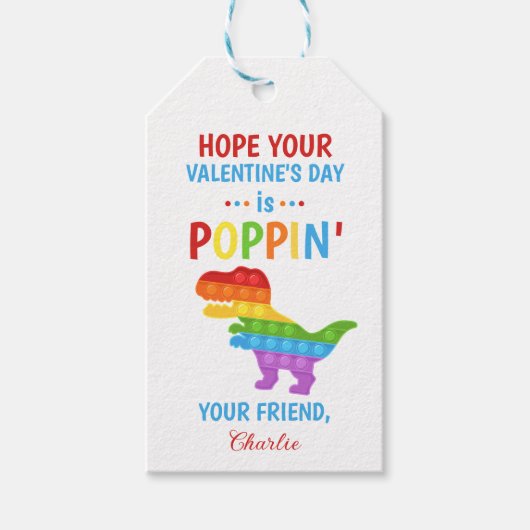 Pop IT Vriend valentijn Class Exchange Cadeaulabel (Voorkant)