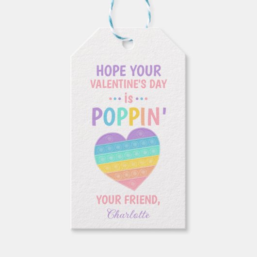 Pop IT Vriend valentijn Class Exchange Cadeaulabel (Voorkant)