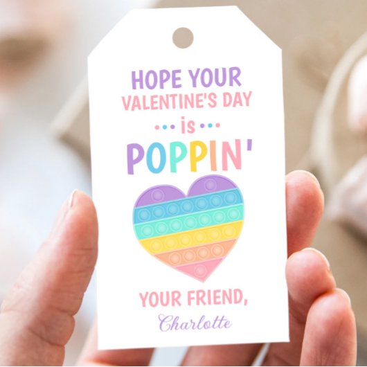 Pop IT Vriend valentijn Class Exchange Cadeaulabel