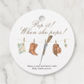 Pop it when she pops! - Hunter Baby shower Bedankjes Labels (Achterkant)