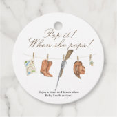 Pop it when she pops! - Hunter Baby shower Bedankjes Labels (Voorkant)