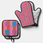 Pop Japanese School Bag Ovenwant & Pannenlap Set (Voorkant / Achterkant)