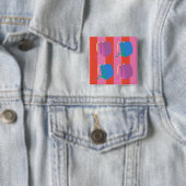 Pop Japanese School Bag Vierkante Button 5,1 Cm (In situ)