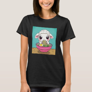 Pop Japanse Kunst Noedel Liefhebber Cute Lam Schaa T-shirt