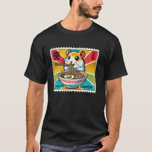 Pop Japanse Kunst Noedel Postzegel Cute Hamster T-shirt