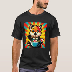 Pop Japanse Kunst Noedels Liefhebber Wilde dieren T-shirt