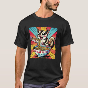 Pop Japanse Kunst Noedels Wilde dieren Suiker Glij T-shirt