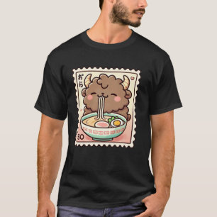 Pop Japanse Kunst Postzegel Noedels Schattige Bizo T-shirt