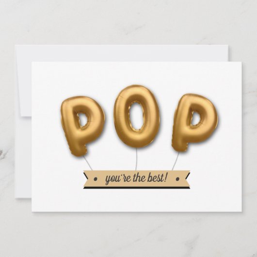 Pop, je bent de beste! Folie ballon Vaderdag (Voorkant)