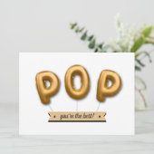 Pop, je bent de beste! Folie ballon Vaderdag (Staand voorkant)