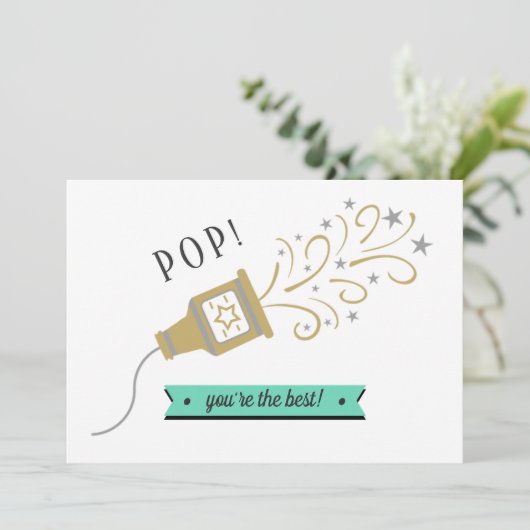 Pop, je bent de beste! Whimsy Popper Vaderdag (Staand voorkant)