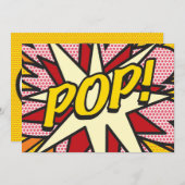 POP Je Boodschap Leuk Retro Stripboek Pop Art Aankondiging (Voorkant / Achterkant)