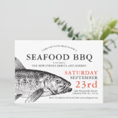 Pop je hoofd naar binnen | Grappig Fish Fry Party  Kaart (Staand voorkant)