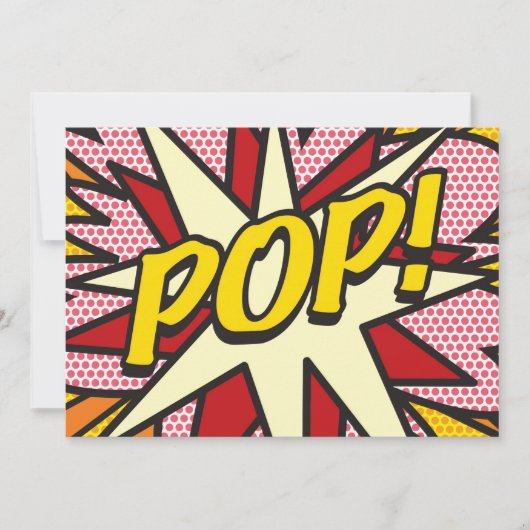 POP Jouw Bericht Leuke Retro Strip Pop Art Aankondiging (Voorkant)