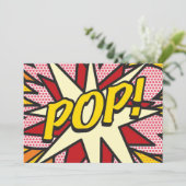 POP Jouw Bericht Leuke Retro Strip Pop Art Aankondiging (Staand voorkant)