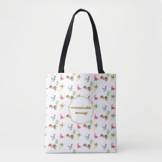 Pop Kanji Dinosaur Tote Bag (Voorkant)