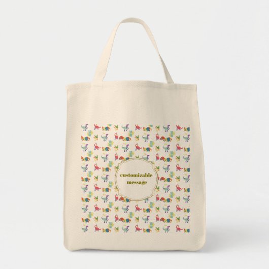 Pop Kanji Dinosaur Tote Bag (Voorkant)