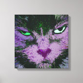 Pop Kat Roze Verpakte Canvas Print (Voorkant)