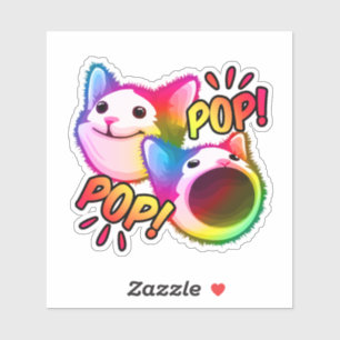 pop kattenpoppenkruid sticker