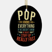 Pop kent alles beste Pop Funny Pop Vader Keramisch Ornament (Rechts)