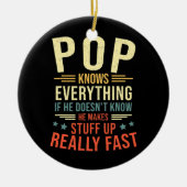 Pop kent alles beste Pop Funny Pop Vader Keramisch Ornament (Voorkant)