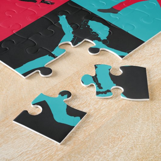 Pop kerstkerstkunst Collectie Legpuzzel (Zijkant)