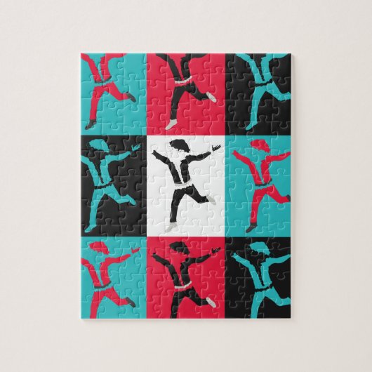Pop kerstkerstkunst Collectie Legpuzzel (Verticaal)