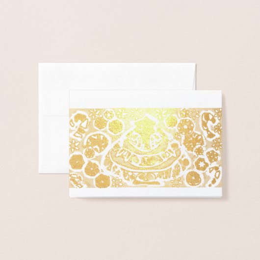 Pop kerstmis Peppermint Folie Kaarten (Voorkant met envelop)