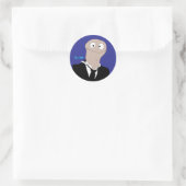 Pop kijkend naar jou ronde sticker (Tas)