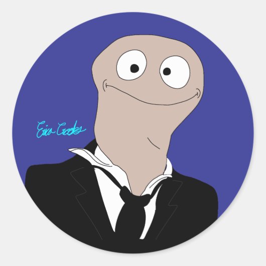 Pop kijkend naar jou ronde sticker (Voorkant)