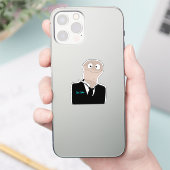 Pop kijkend naar jou sticker (Telefoon)