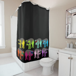 Pop kleuren Chinees Varkenspad Zodiac Shower Curta Douchegordijn