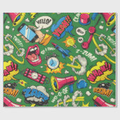 Pop kleurloos naadloos patroon met komische snelhe cadeaupapier (Vlak)