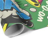 Pop kleurloos naadloos patroon met komische snelhe cadeaupapier (Rol Hoek)