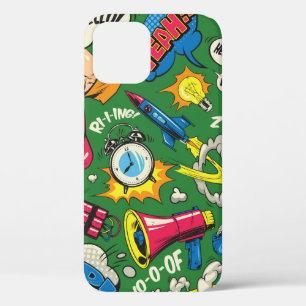 Pop kleurloos naadloos patroon met komische snelhe Case-Mate iPhone case