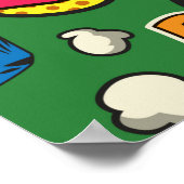 Pop kleurloos naadloos patroon met komische snelhe poster (Hoek)