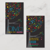 Pop kleurrijke Muzieknoten Visitekaartje (Voorkant / Achterkant)