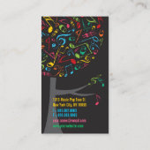 Pop kleurrijke Muzieknoten Visitekaartje (Achterkant)