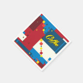 pop Koffiebeker Kunst Trendy Stijlvolle illustrati Servet (Hoek)