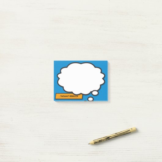 Pop komische boeken Kunst denk in bel Post-it® Notes (Op bureau)