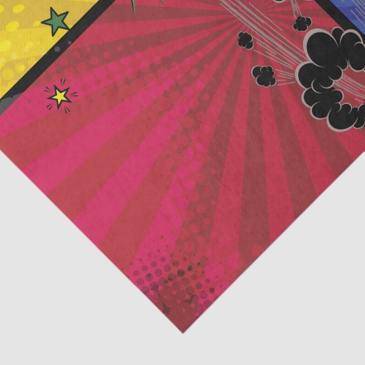 Pop komische boeken Kunst van Birthday Tissuepapier (Detail)