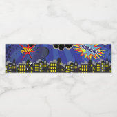 Pop komische boeken Kunst van Birthday Waterfles Etiket (Enkel label)