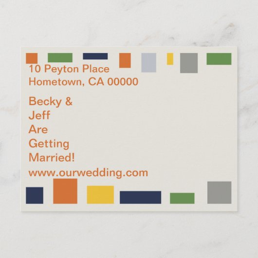 Pop Kunst Abstract sparen het Briefkaart van de Da (Achterkant)