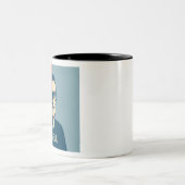 Pop kunst Anders Tegnell Tweekleurige Koffiemok (Center)