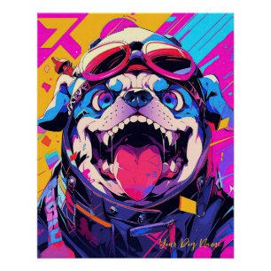 Pop Kunst Anime Bulldog 001 - Victoria Sasuke Perfect Poster