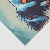 Pop Kunst: Australian Shepherd Decoupage Tissuepapier (Detail)