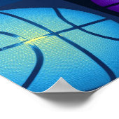 Pop Kunst Basketball Panorama Poster (Hoek)