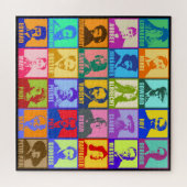 Pop Kunst beroemde artiesten Puzzle Legpuzzel (Horizontaal)