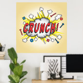 Pop kunst Comic boek geïnspireerd op Crunch! poste Poster (Thuiskantoor)